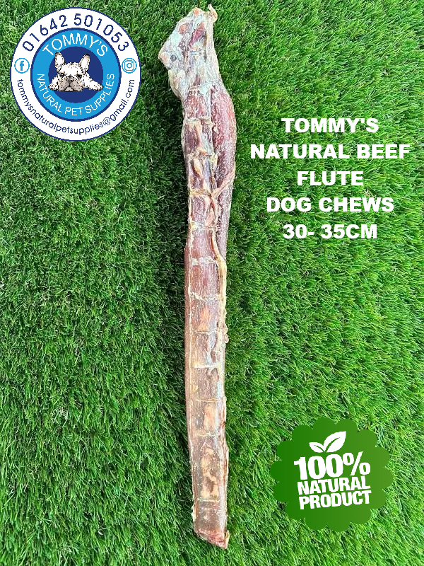 Tommy's Natural Beef Flute Long Dog Chews 30CM TO 35CM