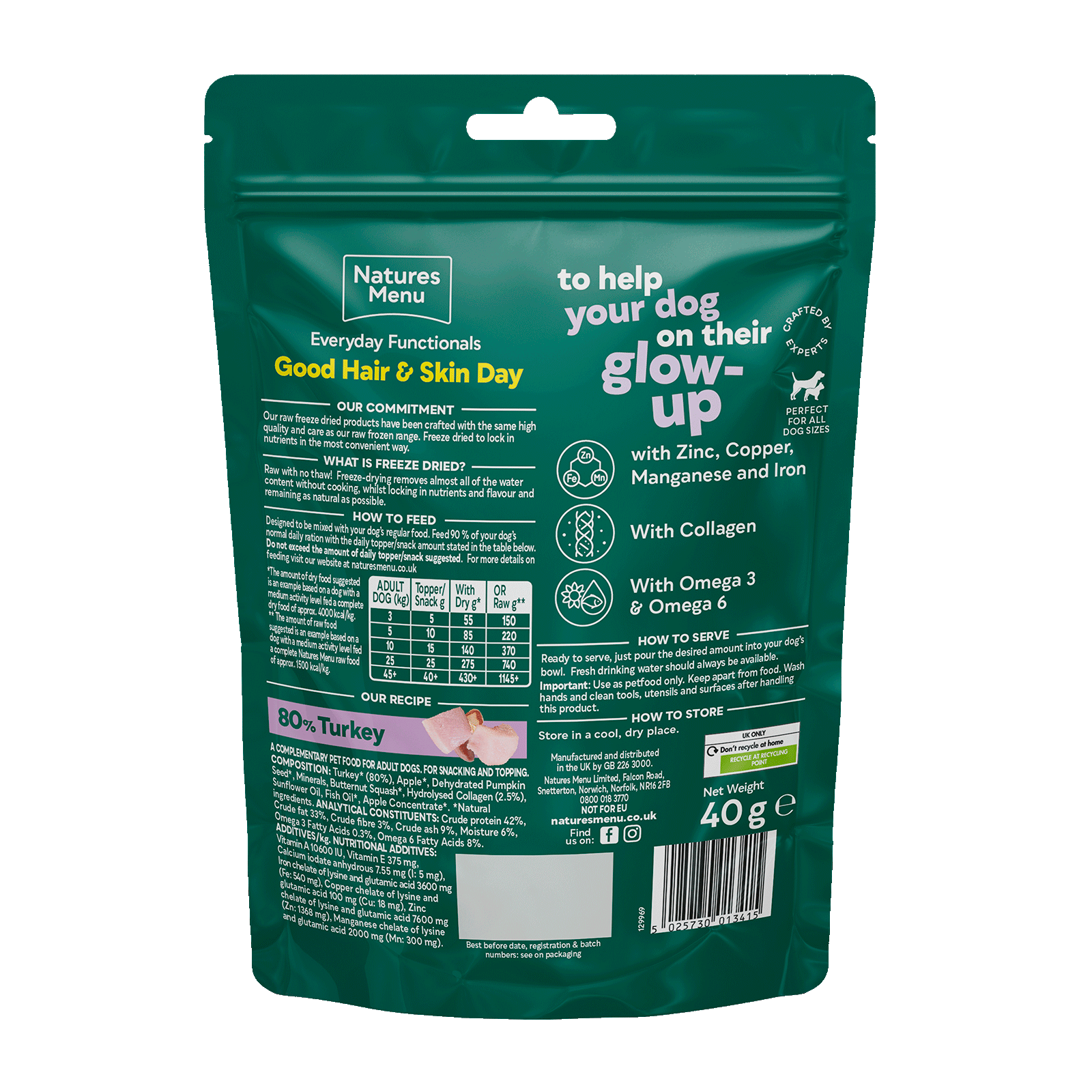Natures Menu Good Hair & Skin Day Dog Treats 40Gm - Image 2