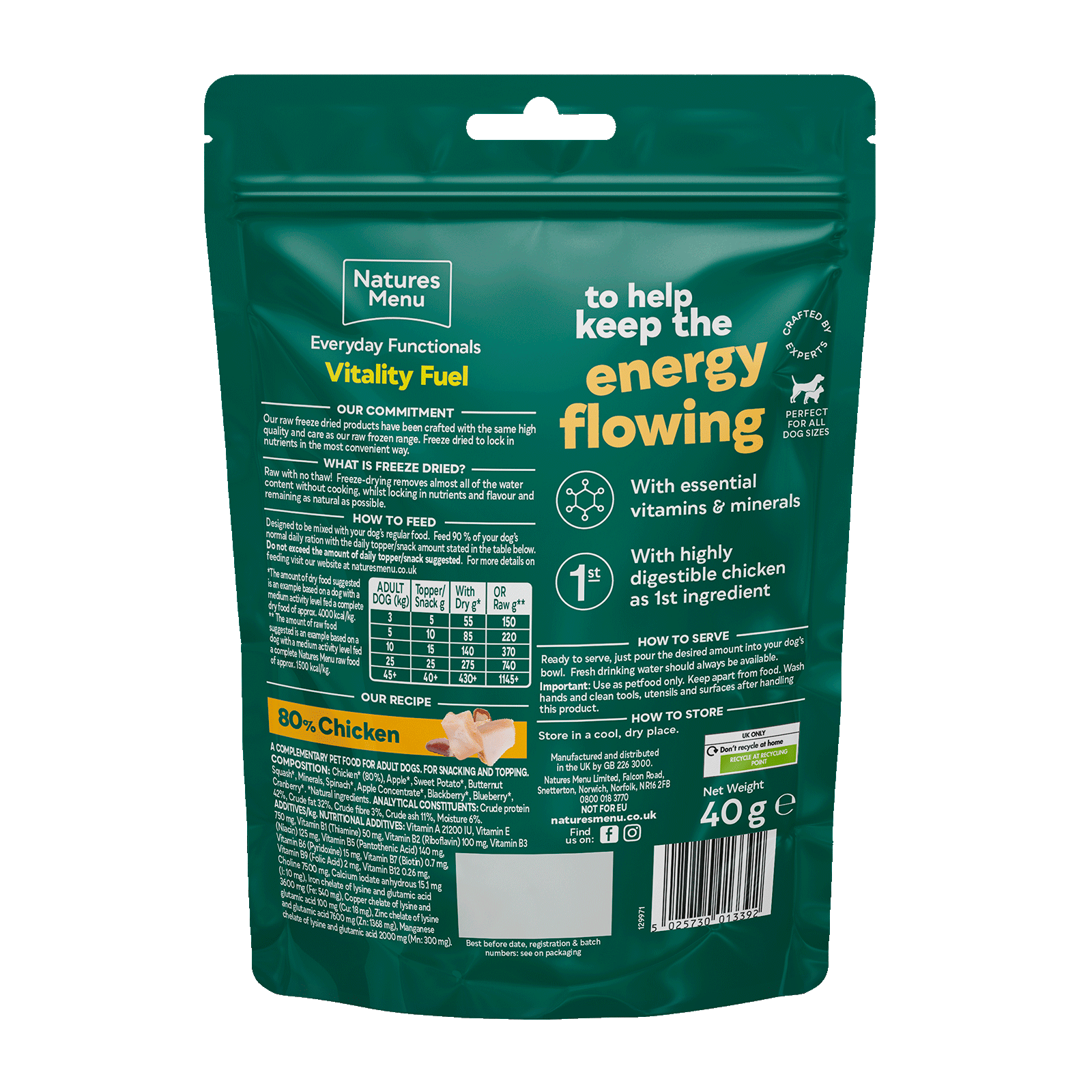 Natures Menu Vitality Fuel Dog Treats 40Gm - Image 2