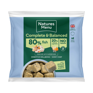 Complete & Balanced Nuggets Raw Dog Food 80/20 Fish 1kg Natures Menu