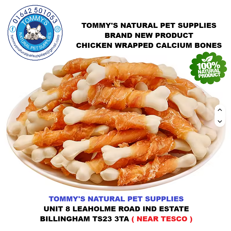 Tommy's Chicken wrapped calcium bones 100Gm