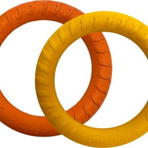 Floating Ring Dog Toy 7.5" OR 11" Orange or Yellow