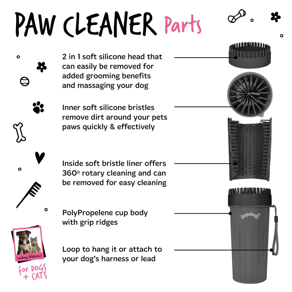Bugalugs Large Paw Cleaner Cup for Dogs in Black - Image 6