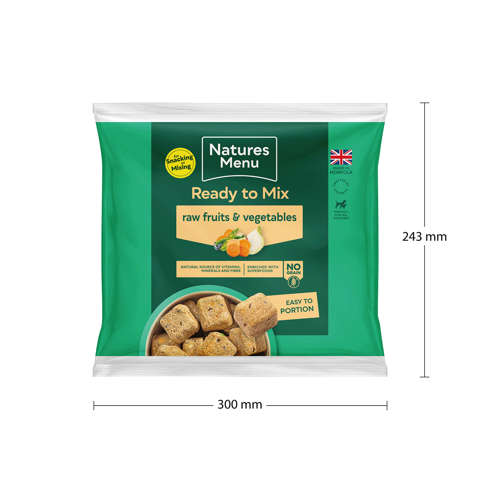 Natures Menu Frozen Fruits and Veg Nuggets For Dogs 1 kg - Image 4