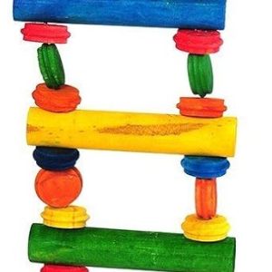 Tommy's Playtime Ladder Bird Toy Climbing Wooden Perch Durable for Parrots Cockatiels 69cm