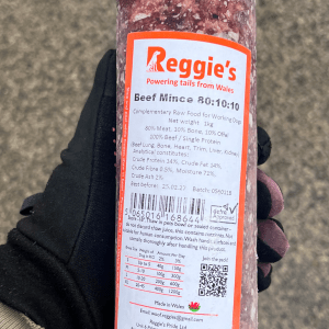Reggie's Raw Beef Mince 80:10:10 -500gm