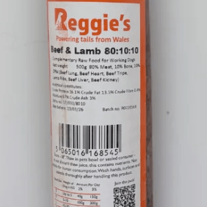 Reggie's Raw Beef & Lamb Mince 80:10:10 - 500GM