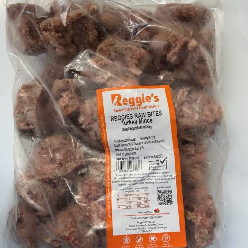 Reggie's Raw Bites TURKEY & BEEF 80/10/10 (1kg)