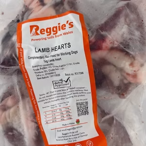 Reggie’s Raw Whole Lamb Hearts 1kg