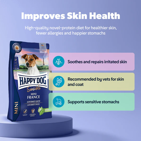 Happy Dog Supreme Sensible MINI France – Grain-Free Duck & Potato Dry Dog Food for Sensitive Adult Dogs - Image 5