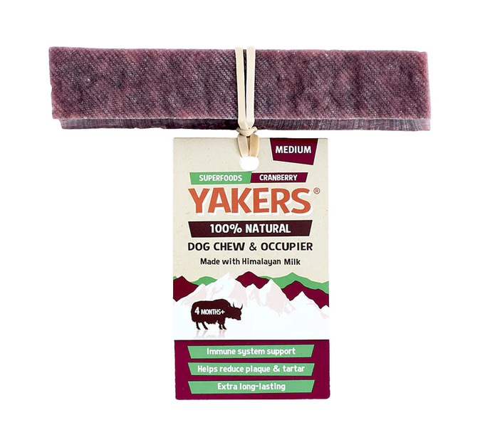YAKERS Cranberry Dog Chew - Medium Or Large