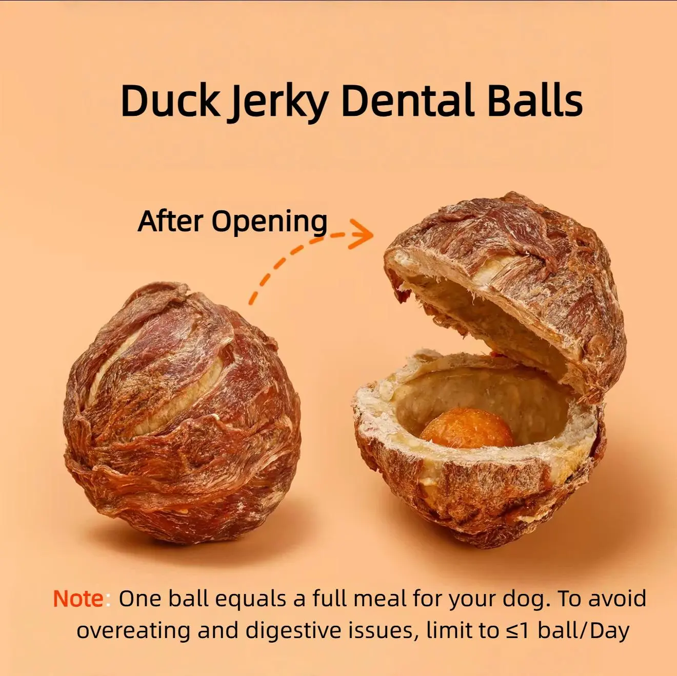 Tommy's Yak Wrapped Beef Skin Ball Dog Chew + Egg Yolk ( Freeze Dried ) Inside - Image 3