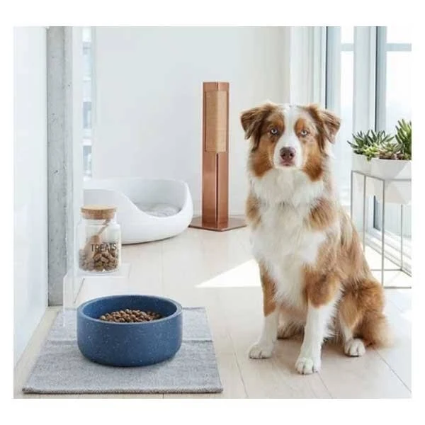Speckle Double Walled Stainless Steel Pet Bowl 14CM OR 18CM - Image 2