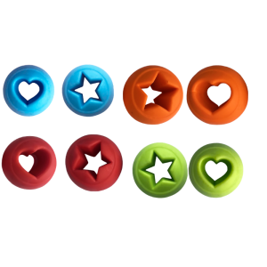 Interactive Treat Ball – Heart & Star Toy - 2 PER PACK