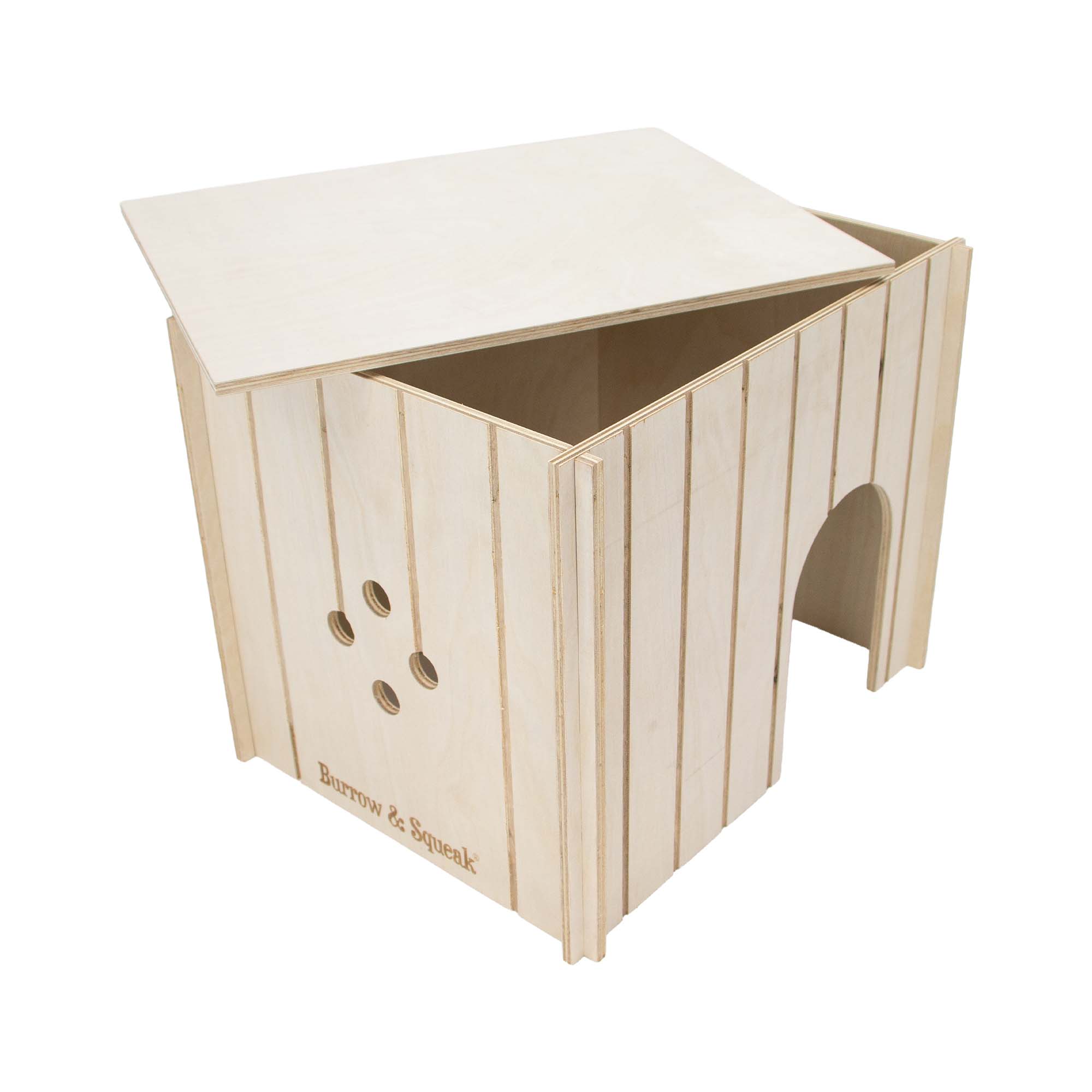 Small Pet Wooden Hide (Large - Flat Pack) - Size: 35 x 28 x 30cm - Image 3